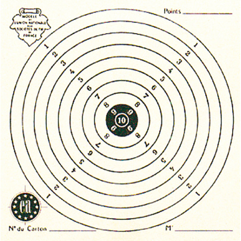 Centre de cible carton pour cible C50 en paquet de 200 - - Munitions -  Cibles et pastilles adhésives - ESIStoire - Vente d'objets militaires,  armurerie